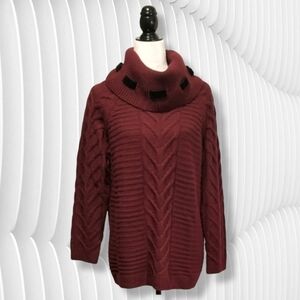 Karl Lagerfeld Paris Women's Cowl Neck Sweater Size M